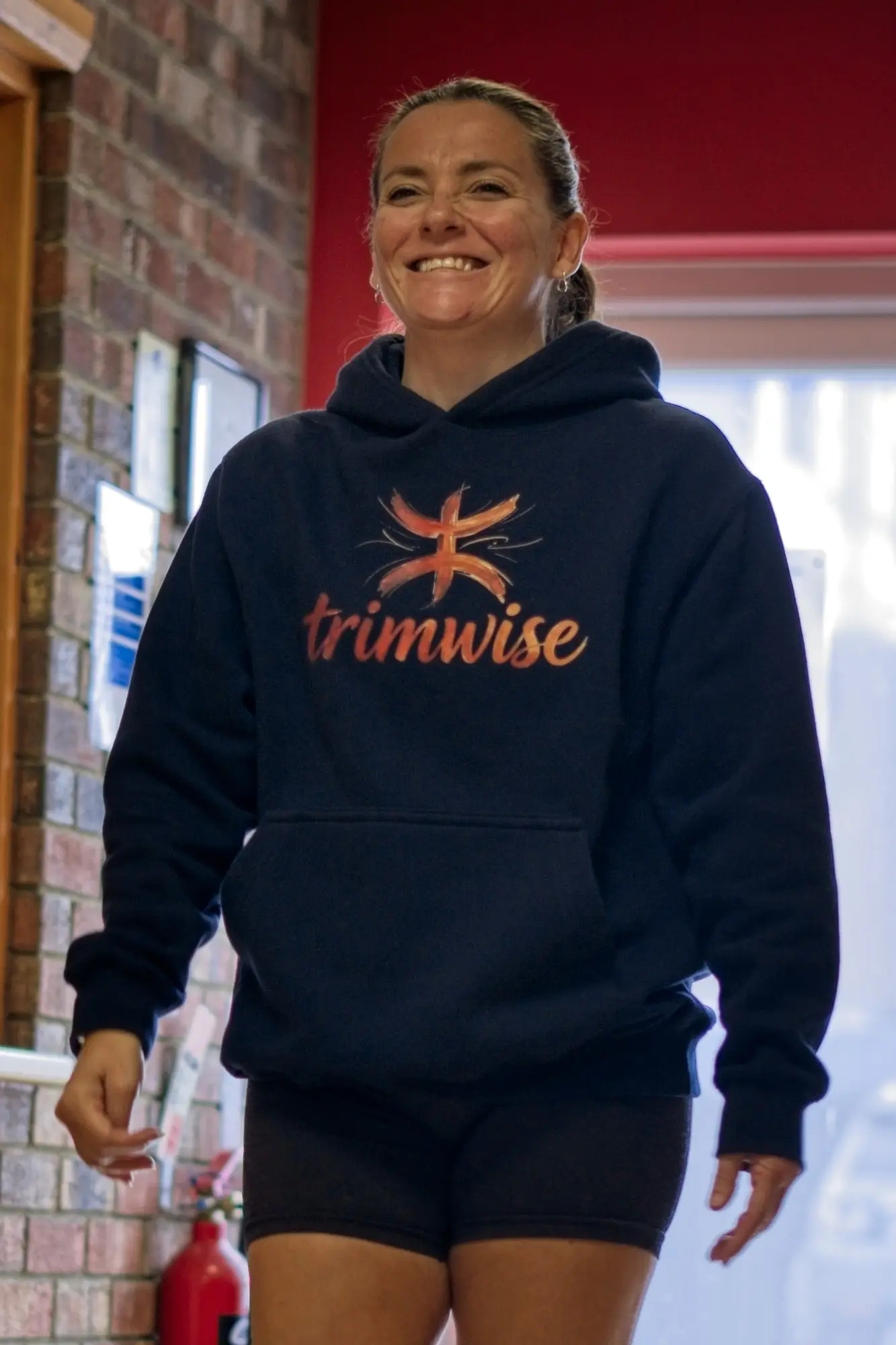 Brush-logo hoodie · £35