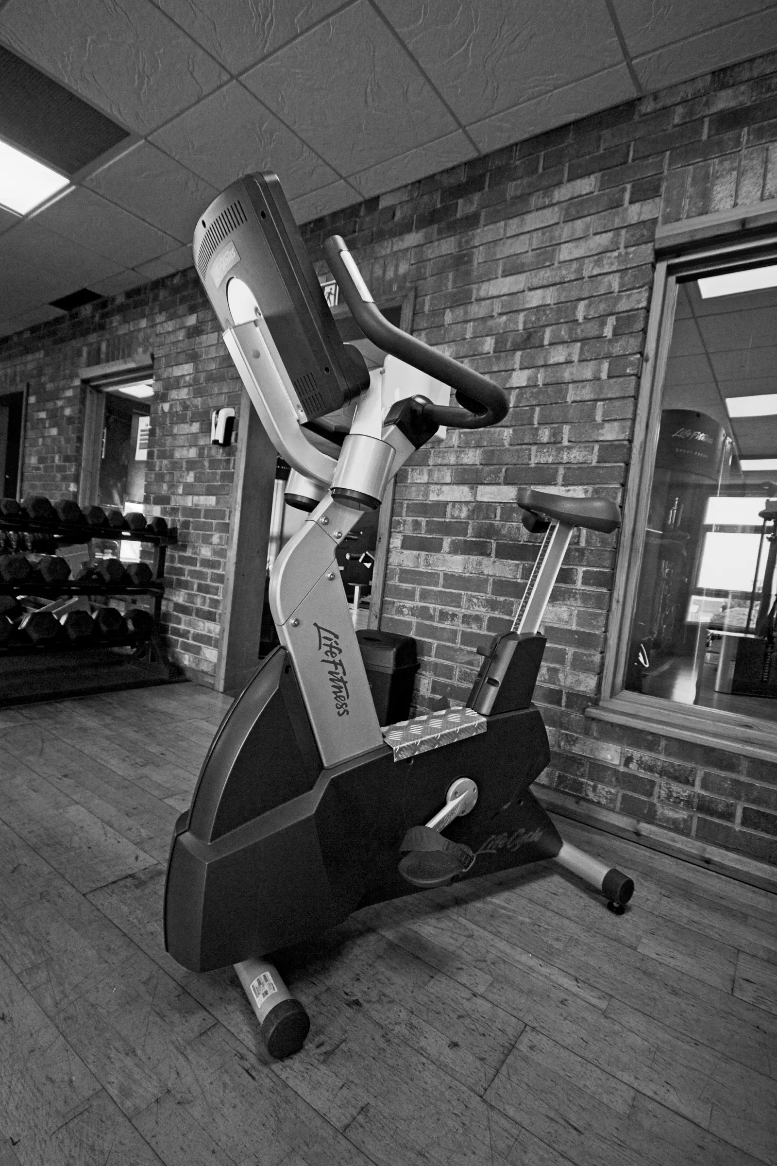 Exercise bike in the cardio area